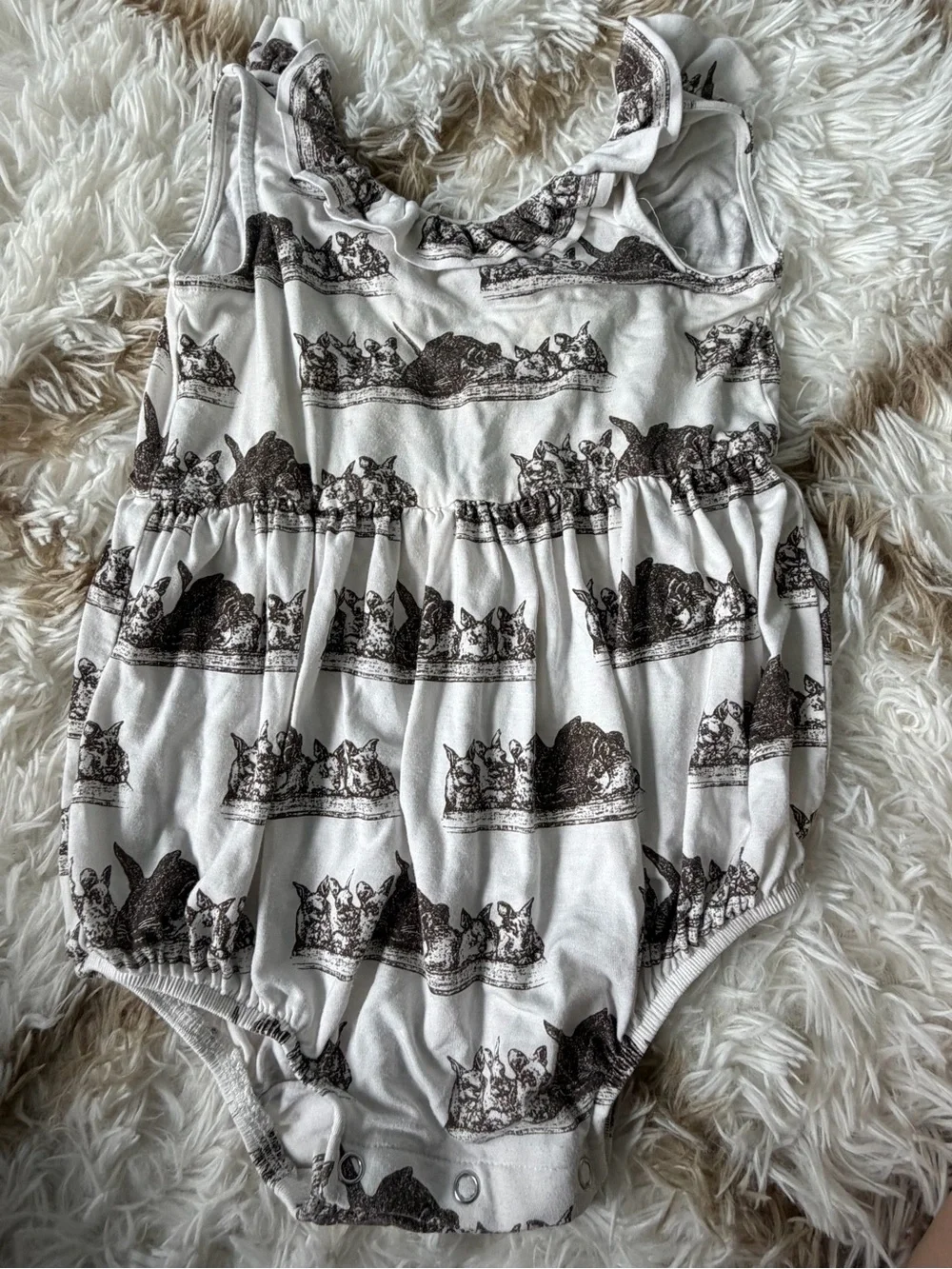 Kate Quinn white rabbit romper